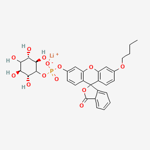 molecular formula C30H30LiO13P B13846061 lithium;(6'-butoxy-3-oxospiro[2-benzofuran-1,9'-xanthene]-3'-yl) [(2R,3S,5S,6R)-2,3,4,5,6-pentahydroxycyclohexyl] phosphate 