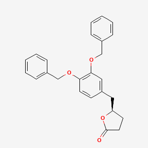molecular formula C25H24O4 B13846077 (R)-5-(3,4-Bis(benzyloxy)benzyl)dihydrofuran-2(3H)-one 