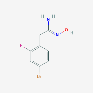 molecular formula C8H8BrFN2O B138461 2-(4-bromo-2-fluorophenyl)-N'-hydroxyethanimidamide CAS No. 128104-38-1