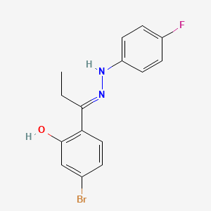 molecular formula C15H14BrFN2O B1384619 5-Bromo-2-[1-[(4-fluorophenyl)-hydrazono]propyl]phenol CAS No. 885266-59-1