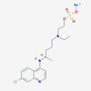 molecular formula C18H25ClN3NaO4S B13846194 Hydroxychloroquine O-Sulfate Sodium Salt 