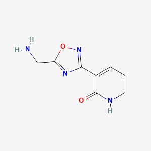 3-(5-(aminomethyl)-1,2,4-oxadiazol-3-yl)pyridin-2(1H)-one