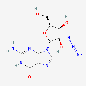 molecular formula C10H12N8O5 B1384627 2'-Azido guanosine CAS No. 60921-30-4