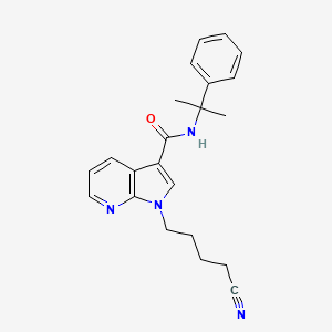 molecular formula C22H24N4O B1384633 1-(4-cyanobutyl)-N-(1-methyl-1-phenylethyl)-1H-pyrrolo[2,3-b]pyridine-3-carboxamide CAS No. 2160555-53-1
