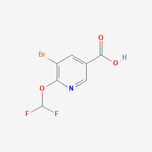 molecular formula C7H4BrF2NO3 B1384634 5-Bromo-6-(difluoromethoxy)nicotinic acid CAS No. 2231674-35-2