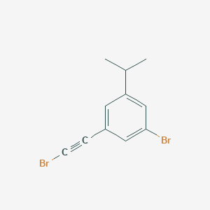 molecular formula C11H10Br2 B1384635 1-Bromo-3-(2-bromoethynyl)-5-isopropylbenzene CAS No. 2227272-72-0