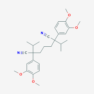 2,6-Bis(3,4-dimethoxyphenyl)-2,6-bis(1-methylethyl)-heptane-1,7-dinitrile
