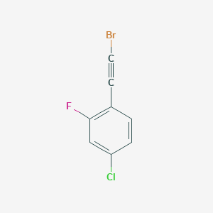 molecular formula C8H3BrClF B1384637 1-(2-溴乙炔基)-4-氯-2-氟苯 CAS No. 2187435-46-5