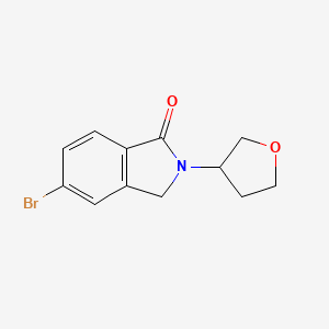 molecular formula C12H12BrNO2 B1384644 5-Bromo-2-(tetrahydrofuran-3-yl)isoindolin-1-one CAS No. 2227272-50-4