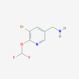 molecular formula C7H7BrF2N2O B1384645 (5-Bromo-6-(difluoromethoxy)pyridin-3-yl)methanamine CAS No. 2231675-66-2