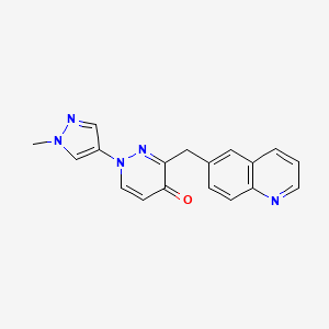 molecular formula C18H15N5O B13846523 1-(1-Methylpyrazol-4-yl)-3-(quinolin-6-ylmethyl)pyridazin-4-one 