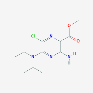 molecular formula C11H17ClN4O2 B1384658 Methyl 3-amino-6-chloro-5-(ethyl(isopropyl)amino)pyrazine-2-carboxylate CAS No. 14232-37-2