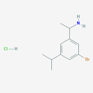 molecular formula C11H17BrClN B1384659 1-(3-Bromo-5-isopropylphenyl)ethanamine hydrochloride CAS No. 2227272-85-5