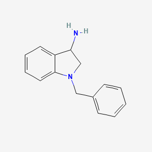 molecular formula C15H16N2 B13846597 1-Benzyl-2,3-dihydroindol-3-amine 
