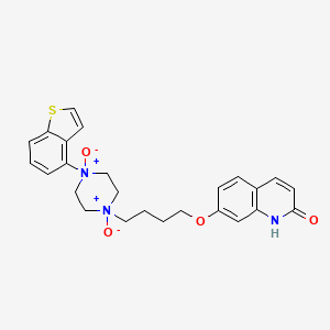 molecular formula C25H27N3O4S B13846627 Brexpiprazole Di-N-Oxide 