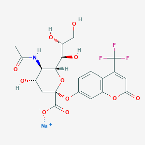 molecular formula C21H21F3NNaO11 B13846674 CF3MU-Neu5Ac Sodium Salt 