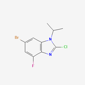 molecular formula C10H9BrClFN2 B1384684 6-Bromo-2-chloro-4-fluoro-1-propan-2-ylbenzimidazole CAS No. 2177297-20-8