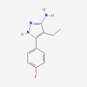 molecular formula C11H12FN3 B1384695 4-Ethyl-5-(4-fluoro-phenyl)-2H-pyrazol-3-ylamine CAS No. 1187560-99-1