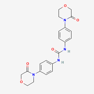 molecular formula C21H22N4O5 B1384697 1,3-Bis[4-(3-oxomorpholino)phenyl]urea CAS No. 1855920-51-2