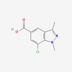 molecular formula C10H9ClN2O2 B13846988 7-Chloro-1,3-dimethyl-1H-indazole-5-carboxylic Acid 