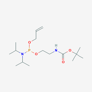 molecular formula C16H33N2O4P B13846991 tert-Butyl (2-(((allyloxy)(diisopropylamino)phosphino)oxy)ethyl)carbamate 