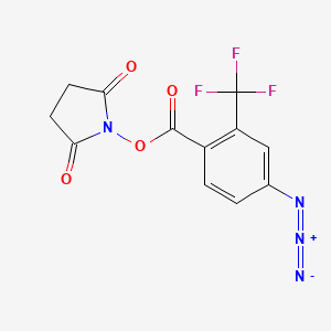 molecular formula C12H7F3N4O4 B1384701 4-Azido-2-trifluoromethylbenzoic acid 2,5-dioxopyrrolidin-1-yl ester CAS No. 2279122-71-1