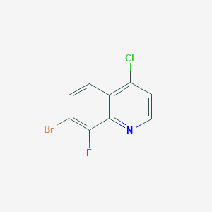 molecular formula C9H4BrClFN B1384702 7-溴-4-氯-8-氟喹啉 CAS No. 2111439-88-2