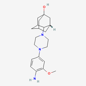 molecular formula C21H31N3O2 B13847020 trans-4-(4-(4-Amino-3-methoxyphenyl)piperazin-1-yl)adamantan-1-ol 