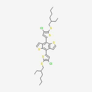 molecular formula C34H40Cl2S6 B1384704 4,8-Bis(4-chloro-5-((2-ethylhexyl)thio)thiophen-2-yl)benzo[1,2-b:4,5-b']dithiophene CAS No. 2369013-30-7