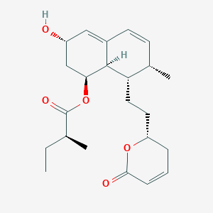 molecular formula C23H32O5 B13847046 (2S)-2-Methylbutanoic acid (1S,3S,7S,8S,8aR)-8-[2-[(2R)-3,6-dihydro-6-oxo-2H-pyran-2-yl]ethyl]-1,2,3,7,8,8a-hexahydro-3-hydroxy-7-methyl-1-naphthalenyl ester 