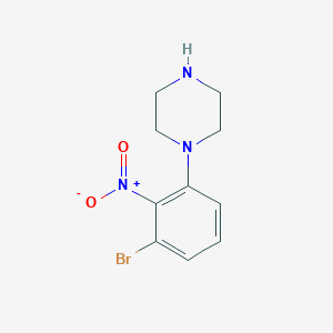 molecular formula C10H12BrN3O2 B1384708 1-(3-Bromo-2-nitrophenyl)piperazine CAS No. 1877508-59-2