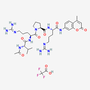 molecular formula C36H52F3N11O9 B1384709 Ac-Val-Arg-Pro-Arg-AMC Trifluoroacetate CAS No. 919515-51-8