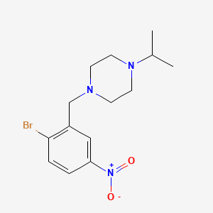 molecular formula C14H20BrN3O2 B1384712 1-[(2-Bromo-5-nitrophenyl)methyl]-4-(propan-2-yl)piperazine CAS No. 2138224-25-4