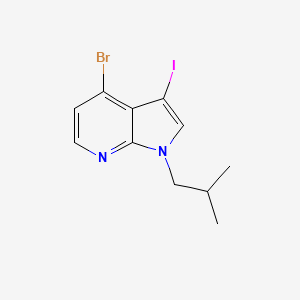 molecular formula C11H12BrIN2 B1384715 4-Bromo-3-iodo-1-isobutyl-1H-pyrrolo[2,3-b]pyridine CAS No. 2358751-27-4