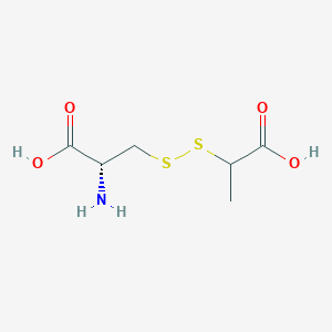 molecular formula C6H11NO4S2 B1384718 S-((1-carboxyethyl)thio)cysteine CAS No. 15476-49-0