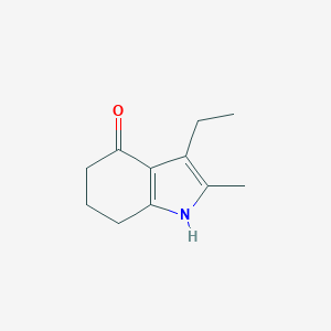 molecular formula C11H15NO B138472 3-Ethyl-2-methyl-4,5,6,7-tetrahydroindol-4-one CAS No. 6116-76-3