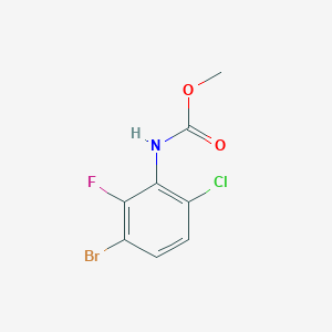 molecular formula C8H6BrClFNO2 B13847280 N-(2-Chloro-5-bromo-6-fluorophenyl)carbamic acid methyl ester CAS No. 702640-53-7