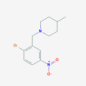 1-[(2-Bromo-5-nitrophenyl)methyl]-4-methylpiperidine