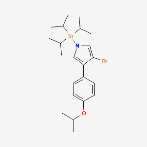 molecular formula C22H34BrNOSi B1384734 3-Bromo-4-(4-isopropoxyphenyl)-1-(triisopropylsilyl)-1h-pyrrole CAS No. 1831110-70-3