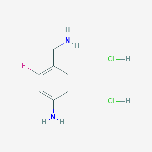 molecular formula C7H11Cl2FN2 B1384735 4-(Aminomethyl)-3-fluoroaniline dihydrochloride CAS No. 2200281-02-1