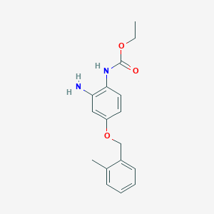 molecular formula C17H20N2O3 B13847389 ethyl N-[2-amino-4-[(2-methylphenyl)methoxy]phenyl]carbamate 