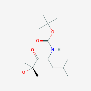 molecular formula C14H25NO4 B13847391 tert-butyl N-[4-methyl-1-[(2R)-2-methyloxiran-2-yl]-1-oxopentan-2-yl]carbamate 