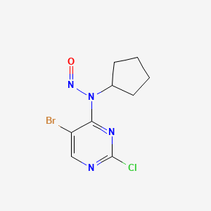 molecular formula C9H10BrClN4O B13847394 N-(5-Bromo-2-chloropyrimidin-4-yl)-N-cyclopentylnitrous amide 