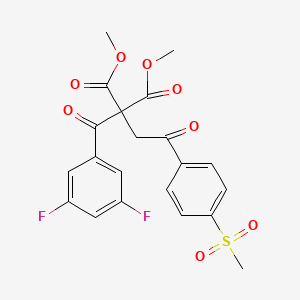 Dimethyl 2-(3,5-difluorobenzoyl)-2-{2-[4-(methylsulfonyl)phenyl]-2-oxoethyl}malonate