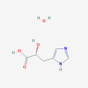 molecular formula C6H10N2O4 B13847439 D-b-Imidazole lactic Acid Monohydrate 