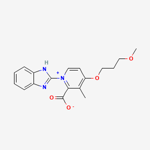 molecular formula C18H19N3O4 B1384746 1-(1H-Benzo[d]imidazol-2-yl)-4-(3-methoxypropoxy)-3-methylpyridin-1-ium-2-carboxylate CAS No. 1807988-36-8
