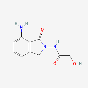 molecular formula C10H11N3O3 B13847491 N-(4-amino-3-oxo-1H-isoindol-2-yl)-2-hydroxyacetamide 