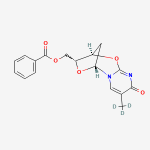 molecular formula C17H16N2O5 B13847527 5'-O-Benzoyl-2,3'-anhydrothymidine-d3 