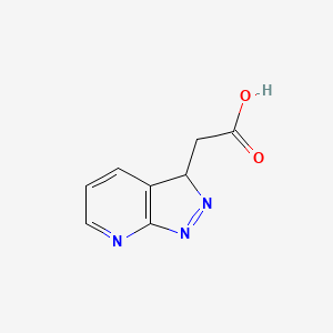 molecular formula C8H7N3O2 B13847546 2-(3H-pyrazolo[3,4-b]pyridin-3-yl)acetic acid 