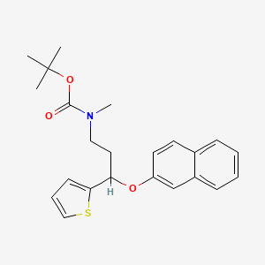 molecular formula C23H27NO3S B13847548 tert-butyl N-methyl-N-(3-naphthalen-2-yloxy-3-thiophen-2-ylpropyl)carbamate 